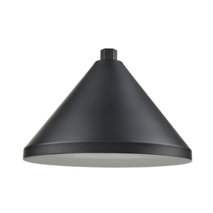 13'' Satin Black Wide Cone Shade