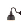 ECO-RLM 10'' Satin Black Deep Bowl Shade With Gooseneck 10'' Satin Black Gooseneck Arm With Arm Height of 6''