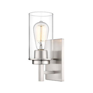 Wall Sconces Janna Wall Sconce - Brushed Nickel - Clear Glass - 5in. Extension - E26 Medium Base