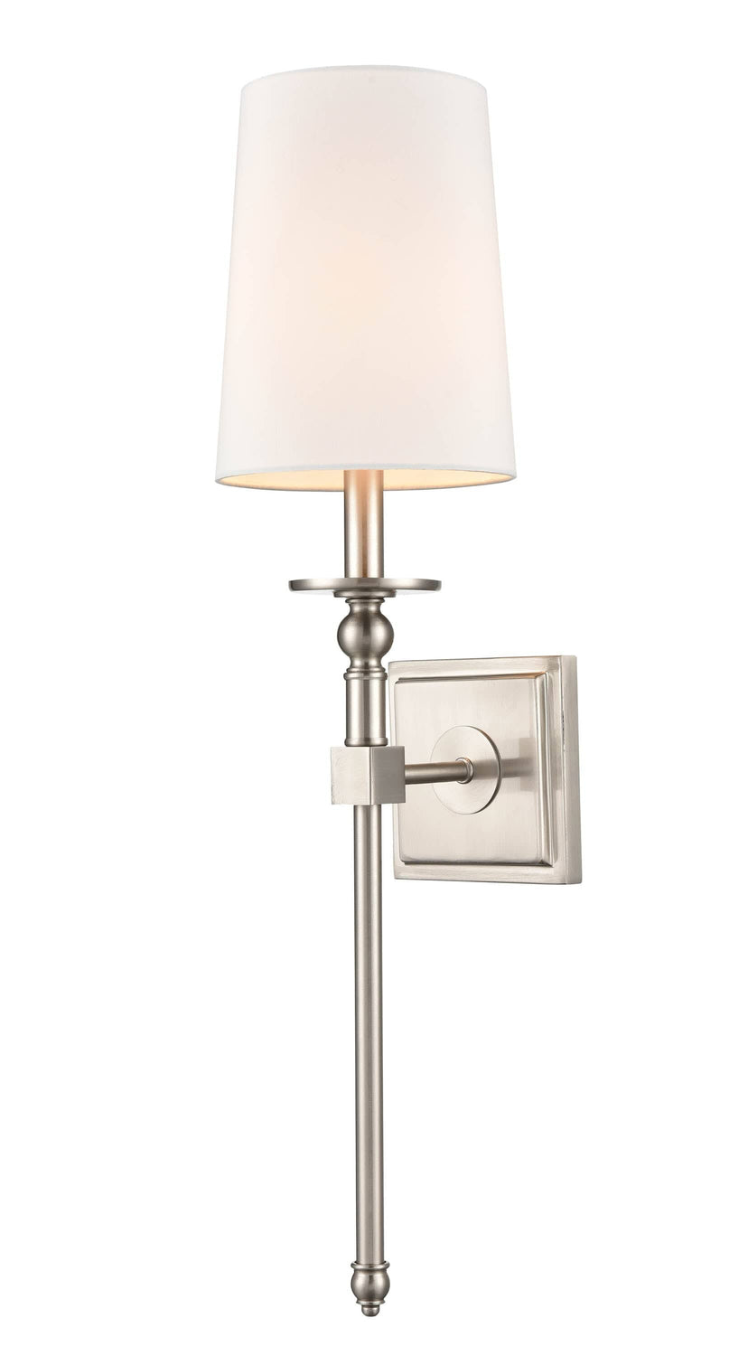Bullet 7 Brushed Satin Nickel Sconce w/ Seedy Shade - #524A7